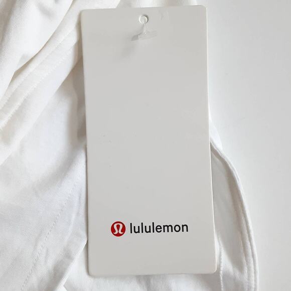 Lululemon Pima Cotton Open Back Midi Dress White Swim Cover Up Summer NWT - Picture 12 of 13